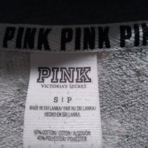 PINK size S grey floral sweatshirt